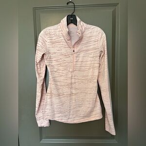 Nike Women's Pink Patterned Quarter-Zip